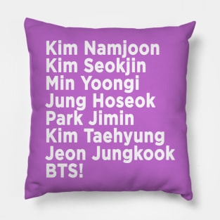 Breakin Into Your Heart Like That: BTS Names Pillow