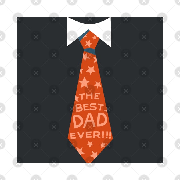 The Best Dad Ever Neck Tie Red by ZUCCACIYECIBO