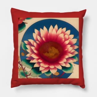 Chrysanthemum E Study in Japanese Style Pillow