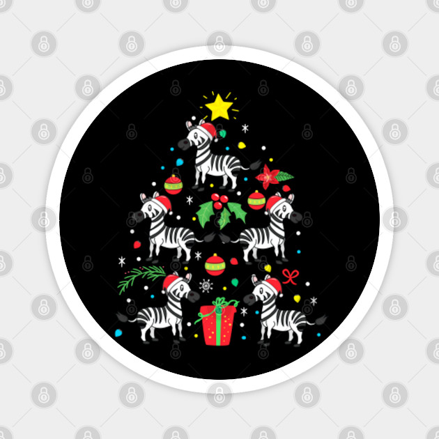 Zebra Christmas Ornament Perfect Gift Zebra Christmas Ornament Magnet Teepublic
