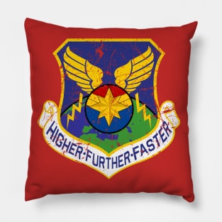 Higher Further Faster Distressed Pillow