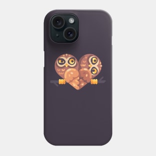 Cute Heart Shaped Owls Phone Case