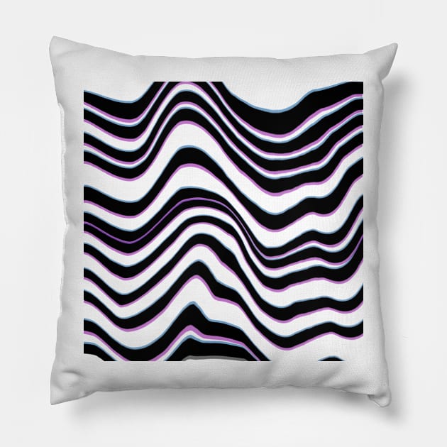 Glitched lines effect Pillow by Haroshi_Mandaras