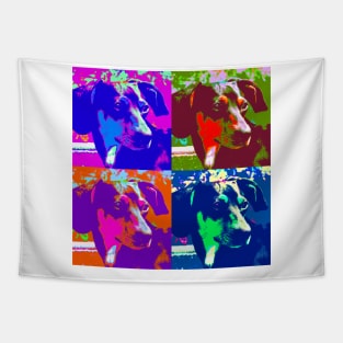 Dachshund Pop Art Design Tapestry