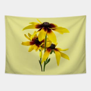 Brown and Yellow Black Eyed Susans Tapestry