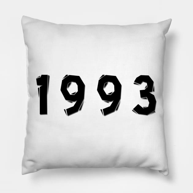 1993 year | simple black Pillow by Pavlushkaaa