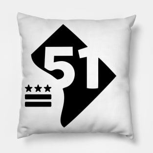 DC STATEHOOD (black) Pillow