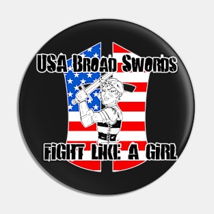 HMB Team USA BroadSwords Pin