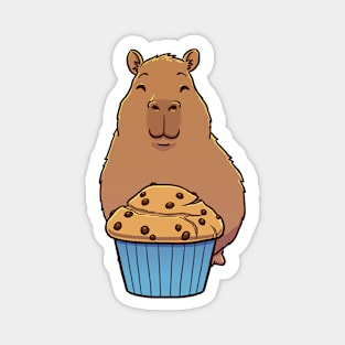 Capybara Chocolate Chip Muffin Magnet