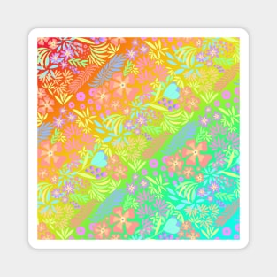 Rainbow Flower Pattern Magnet