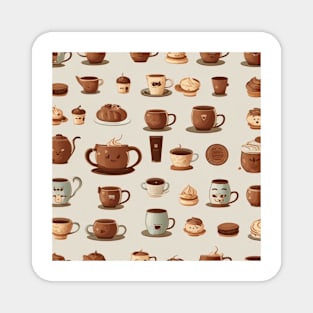 Coffee lover pattern Magnet