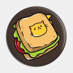 angry cat sandwich Pin