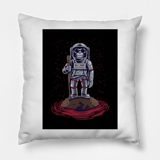 Astronaut Monkey In The Ocean Pillow