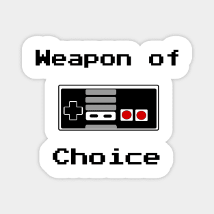 Old School Gamer Weapon of Choice Art Magnet