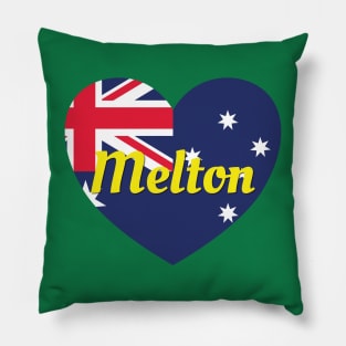 Melton VIC Australia Australian Flag Heart Pillow