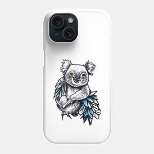Koala Bear Wild Animal Nature Illustration Art Tattoo Phone Case