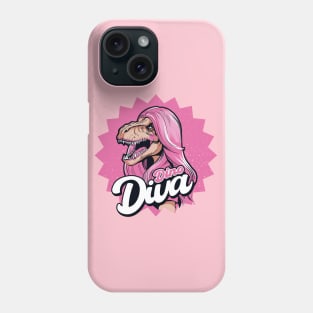 Pink Dino Diva Barbie Girl Phone Case