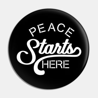 'Peace Starts Here' Radical Kindness Anti Bullying Shirt Pin