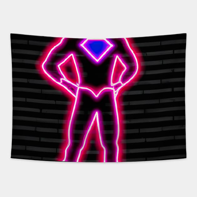 Superhero Neon Tapestry by maxcode