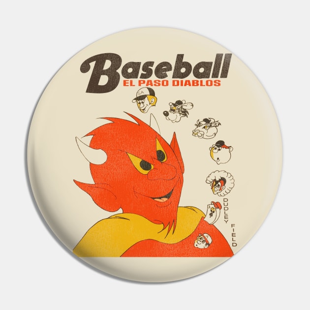 Defunct El Paso Diablos Baseball Pin by Defunctland