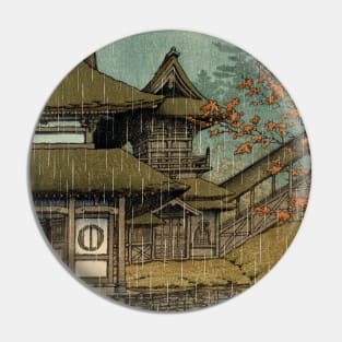 Hasui Kawase - sendai temple Japanese Art Pin