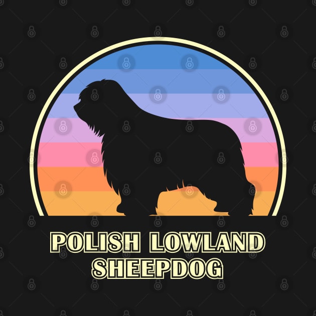Polish Lowland Sheepdog Vintage Sunset Dog by millersye