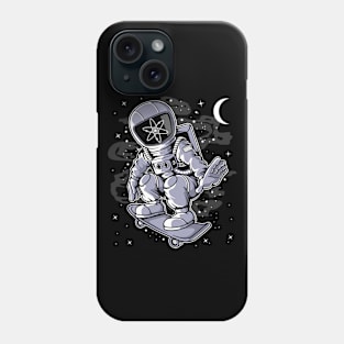 Astronaut Skate Cosmos ATOM Coin To The Moon Crypto Token Cryptocurrency Blockchain Wallet Birthday Gift For Men Women Kids Phone Case