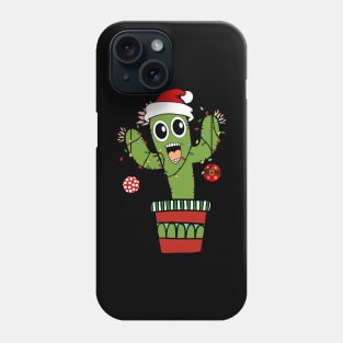 Cranky Cactus Christmas Lights Funny Christmas Tree Xmas Gift Phone Case