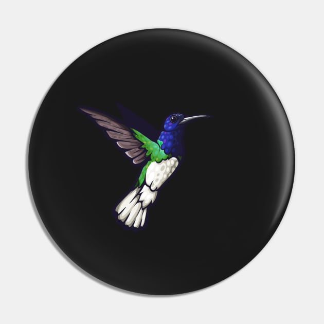 White-Throated Jacobin Pin by Ginboy