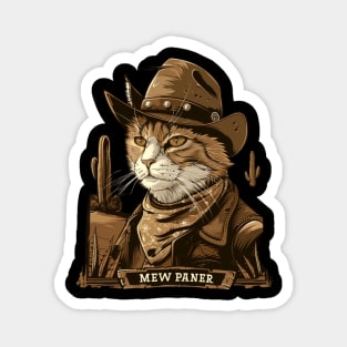 Cat Cowboy Paws & Spurs Magnet