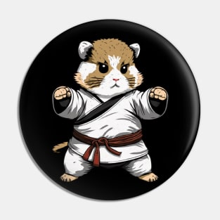 Karate Belt Colors Hamster Japanese Martial Art Defense Pin