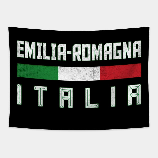 Emilia-Romagna Italia / Italian Region Typography Design Tapestry by DankFutura