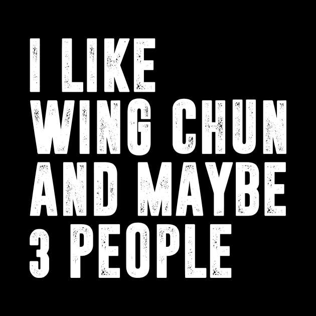 I Like wing chun And Maybe 3 People - wing chun fighter by MerchByThisGuy