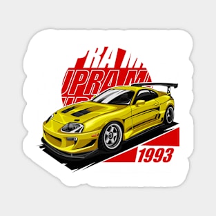 JDM LEGEND TOYOTA SUPRA MK4-YELLOW Magnet