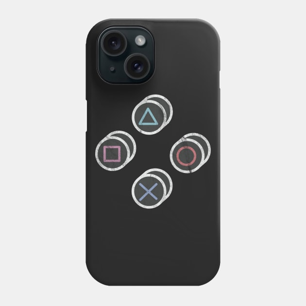 Playstation Gamer Controller Buttons Phone Case by bFred