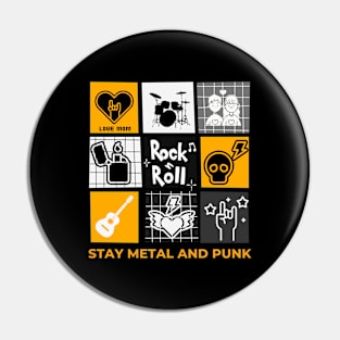 stay metal and punk love mom Pin