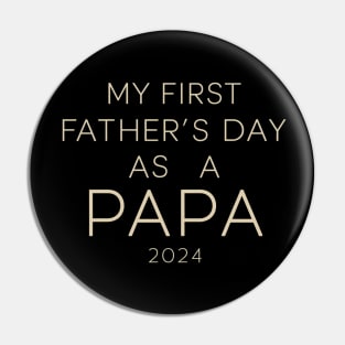 First Time Dad Est 2024 Fathers Day Pin