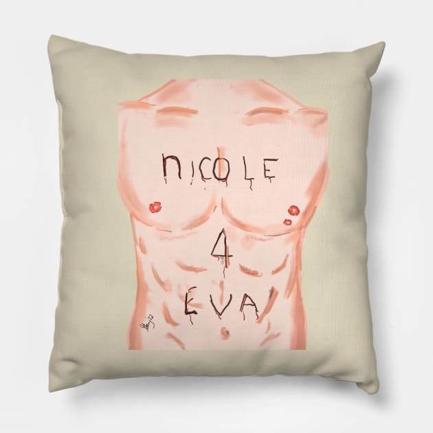 Nicole 4 Eva Pillow by The Miseducation of David and Gary