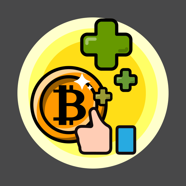 Bitcoin like earning icon by Akman