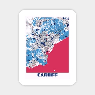 Cardiff - United Kingdom MilkTea City Map Magnet