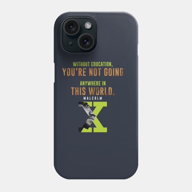 Black History Month with Malcolm X Phone Case by ZUNAIRA