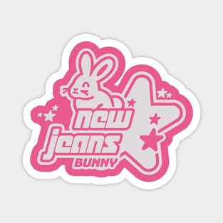 New Jeans newjeans bunny tokki rabbit typography | Morcaworks Magnet