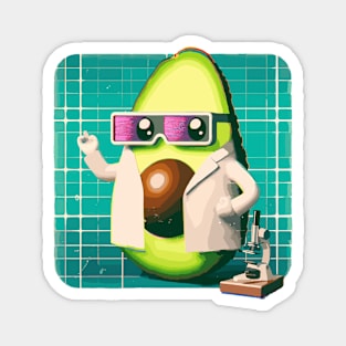 Funny Avocado Scientist Magnet