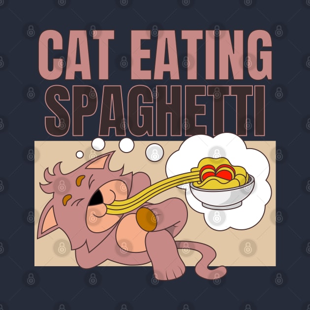 Cat Eating Spaghetti by rubensasilva