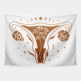 Floral Uterus Tapestry