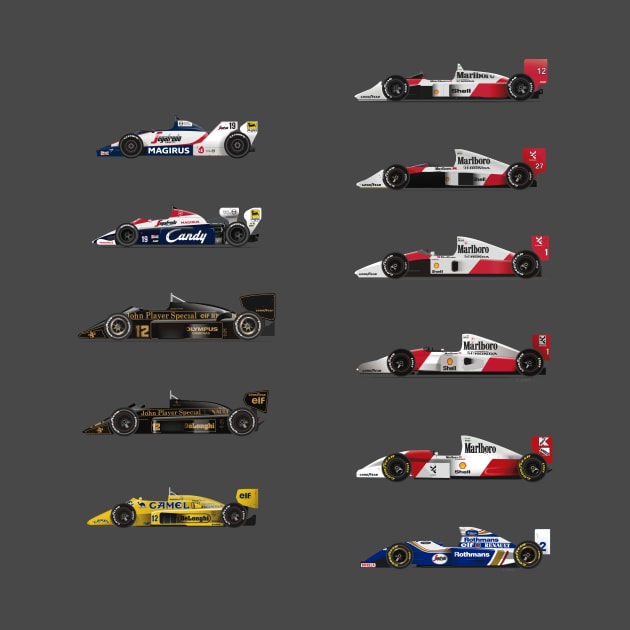 Ayrton Senna - All F1 Cars by Burro Wheel