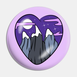 Mountain heart Pin