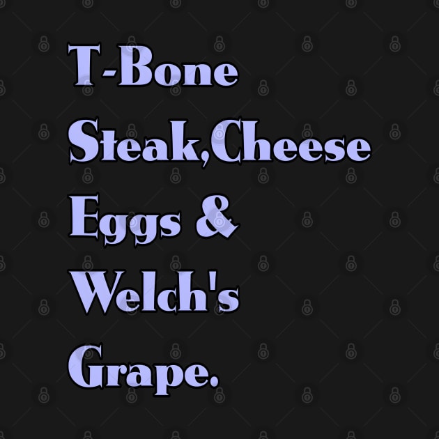 Guest Check - T-Bone Steak, Cheese Eggs, Welch's Grape by r.abdulazis