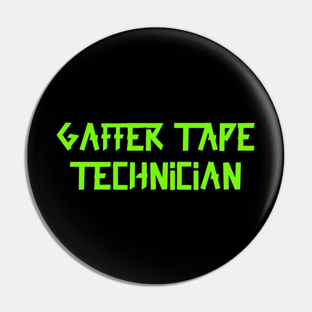 Gaffer tape technician Green Tape Pin by sapphire seaside studio