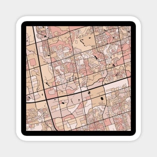 Markham Map Pattern in Soft Pink Pastels Magnet